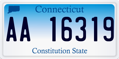 CT license plate AA16319