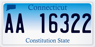 CT license plate AA16322