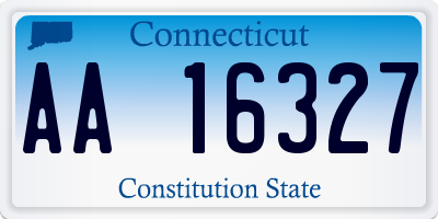 CT license plate AA16327