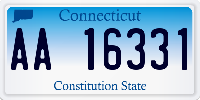 CT license plate AA16331