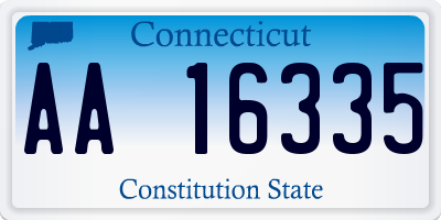 CT license plate AA16335