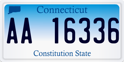 CT license plate AA16336