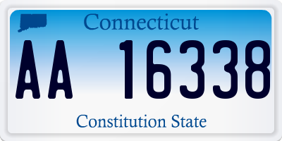 CT license plate AA16338