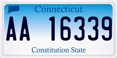 CT license plate AA16339