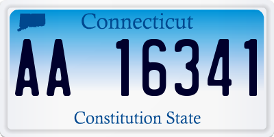 CT license plate AA16341