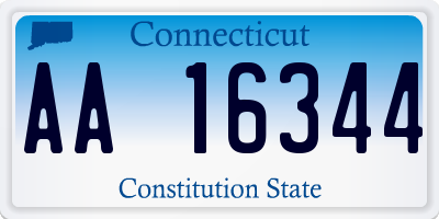 CT license plate AA16344