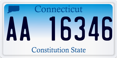 CT license plate AA16346