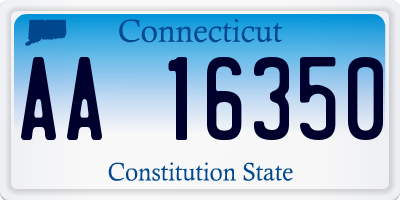 CT license plate AA16350