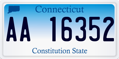 CT license plate AA16352