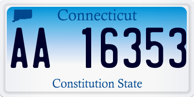 CT license plate AA16353