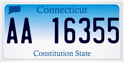 CT license plate AA16355