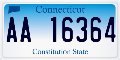 CT license plate AA16364