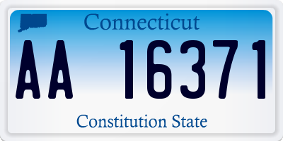 CT license plate AA16371