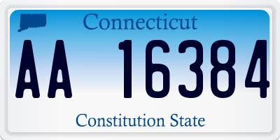 CT license plate AA16384