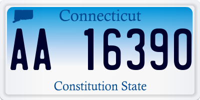 CT license plate AA16390