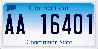 CT license plate AA16401