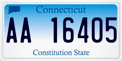 CT license plate AA16405