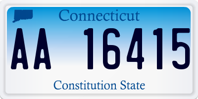 CT license plate AA16415