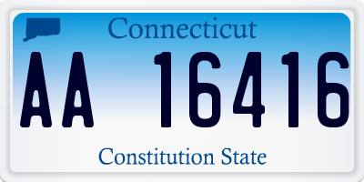 CT license plate AA16416