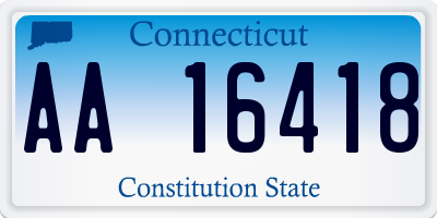 CT license plate AA16418