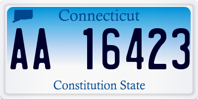 CT license plate AA16423