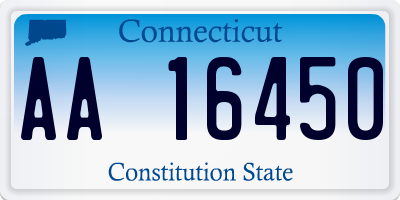 CT license plate AA16450