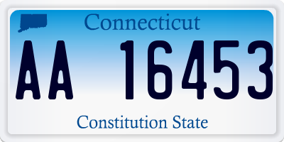 CT license plate AA16453