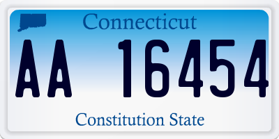 CT license plate AA16454