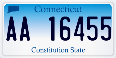 CT license plate AA16455