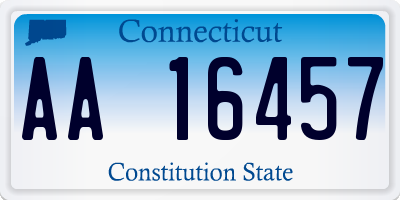 CT license plate AA16457