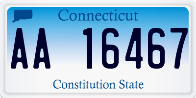 CT license plate AA16467