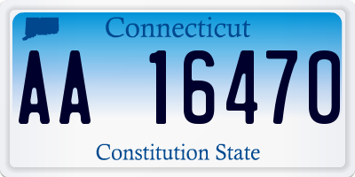 CT license plate AA16470