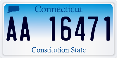 CT license plate AA16471