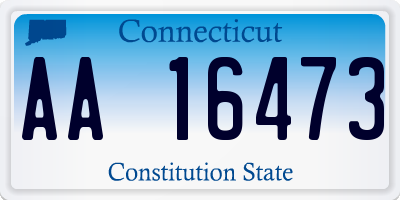 CT license plate AA16473