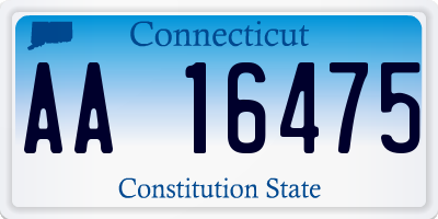 CT license plate AA16475