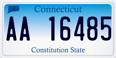 CT license plate AA16485