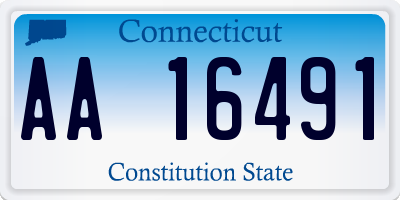 CT license plate AA16491