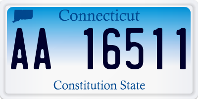 CT license plate AA16511