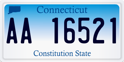 CT license plate AA16521