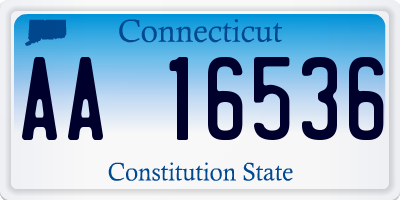 CT license plate AA16536