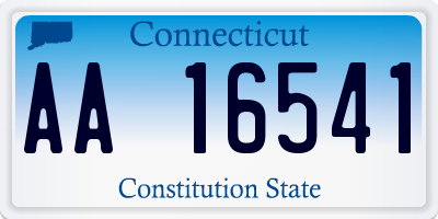 CT license plate AA16541