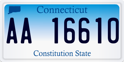 CT license plate AA16610