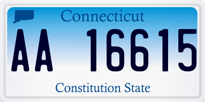 CT license plate AA16615