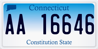 CT license plate AA16646