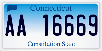 CT license plate AA16669