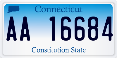 CT license plate AA16684