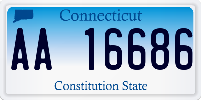 CT license plate AA16686