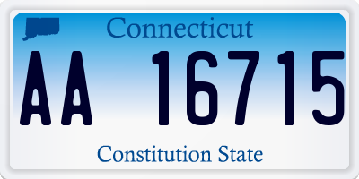 CT license plate AA16715