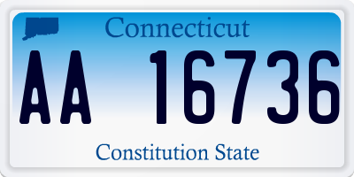 CT license plate AA16736