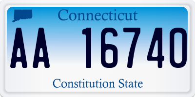 CT license plate AA16740